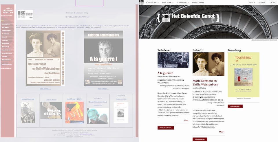 Vernieuwde website